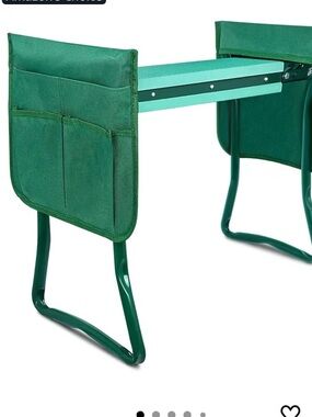 Green Garden Kneeler Seat with Side Pockets